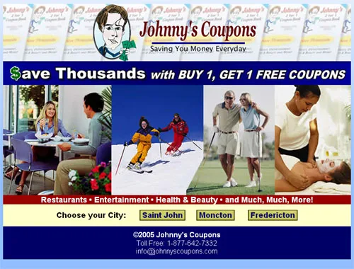 Johnny’s Coupons Website
